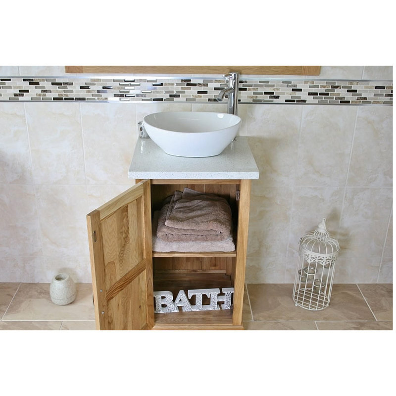 Cozart 500mm Single Bathroom Vanity with Basin, White Marble