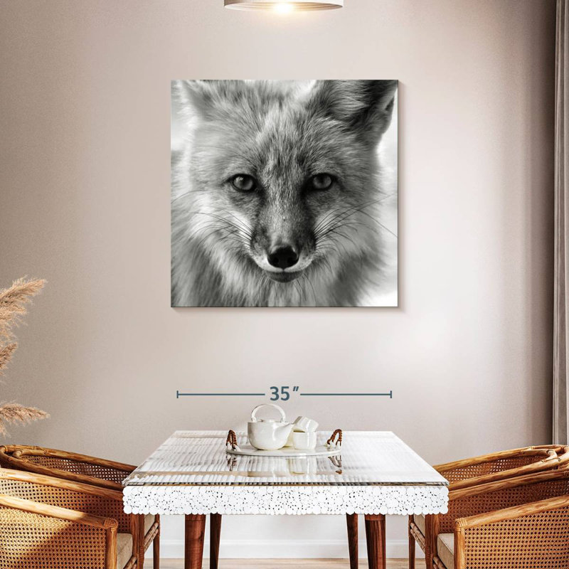 Crowle Fox Portrait, 36" H x 36" W