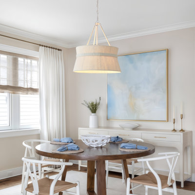 Lustre tambour en rotin tissé à la main de 20 po, luminaire suspendu Boho blanc, luminaire suspendu moderne pour îlot de cuisine, salle à manger, salon, chambre à coucher, vestibule