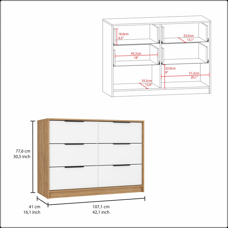 Commode 4 tiroirs Kaia