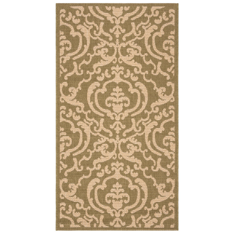 Tapis oriental d'intérieur / extérieur Arellanes Performance, Rectangle 2 pi 7 po x 5 pi
