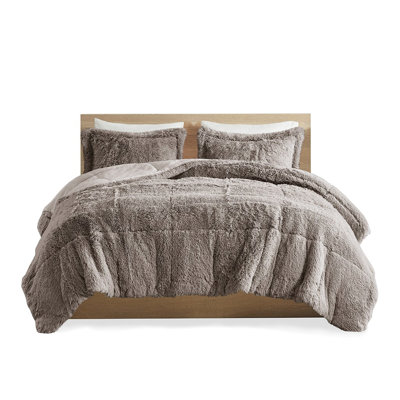 Shaggy Long Fur Comforter Mini Set