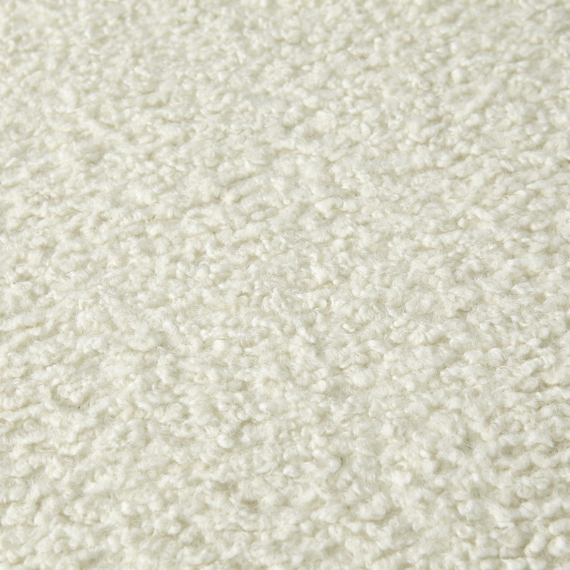 Tuffet Ottoman-Sheepskin-Toast, White