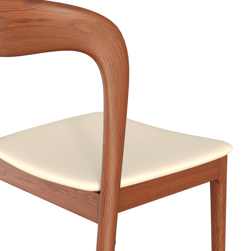 Ensemble de 6 chaises d'appoint rembourrées Ikerne, Noyer chaud, 6, Beige