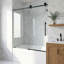 Porte de baignoire coulissante sans cadre avec verre transparent 3/8 po l 56-60 po x H 66 po Elan Hart-67984883