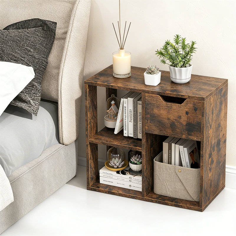 53cm H x 60cm W Standard Bookcase, Brown
