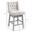 Ensemble de tabourets de comptoir pivotant à 180 ° Modern en bois massif de 2 à 27 po, certifié BIFMA pour îlot de cuisine et bar, beige