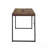 Weathered Oak & Black Finish Writing Desk/Dressing Table/Game Table/Small Dining Table W/ Metal Legs-957012335