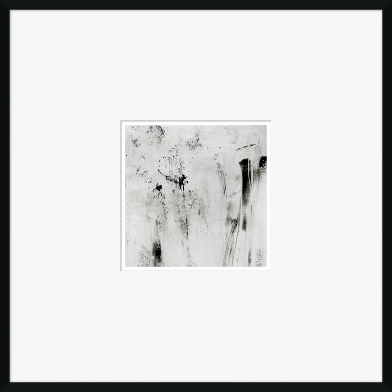 Abstrait Locomotion - Peinture encadrée sur papier, H 33,25 po x l 33,25 po x P 1,38 po