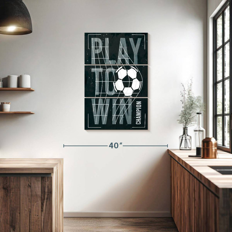 Panneau mural Play To Win Soccer, H 38 po x l 24 po