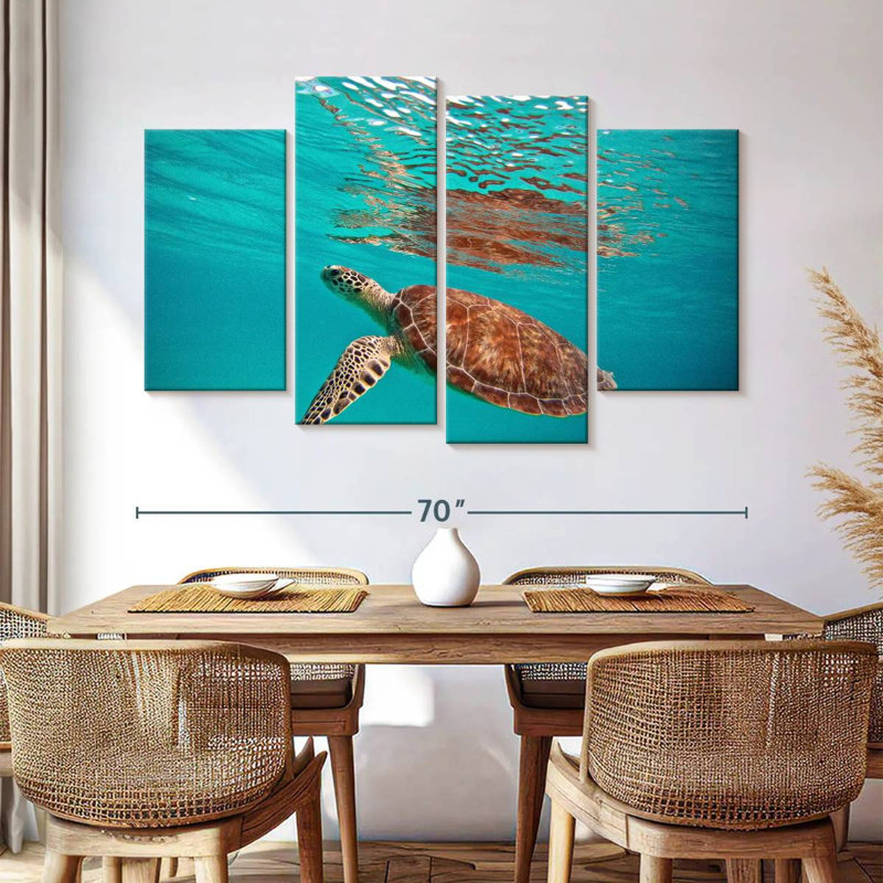 Tortue de mer flottante Brampt, H 42 po x l 68 po