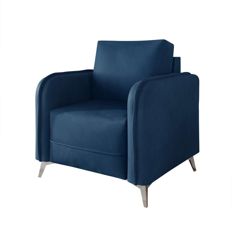 Belmont Velvet Upholstered Chair, Navy Blue