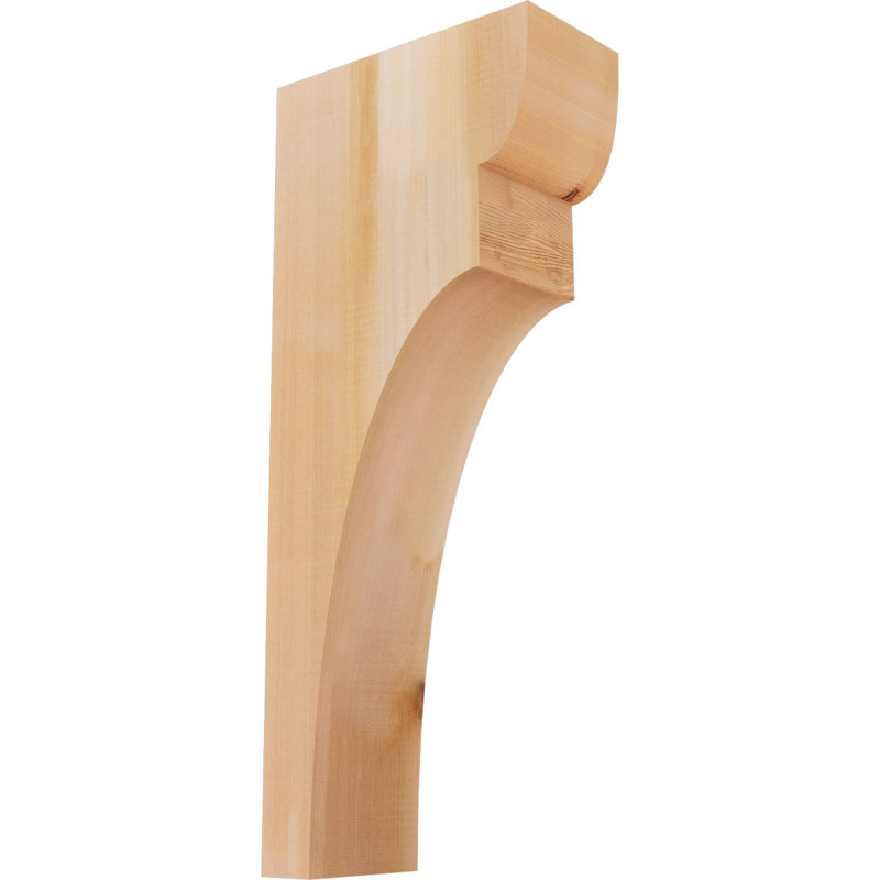 Yorktown Corbel, H 28 po x l 5,5 po x P 12 po, Cèdre rouge, Lisse