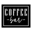 «Coffee Bar», art textuel sur toile tendue