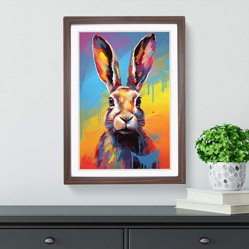 Hare Pop - Framed Print, 46cmH x 34cmW