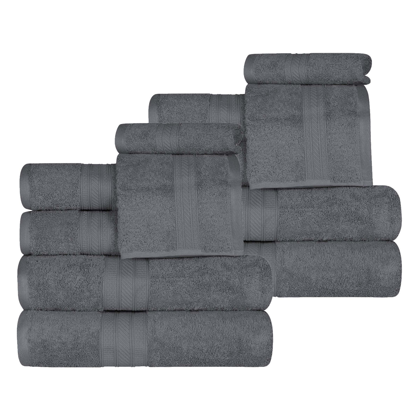 Steinarr 12-Piece Cotton Towel Set, Gray