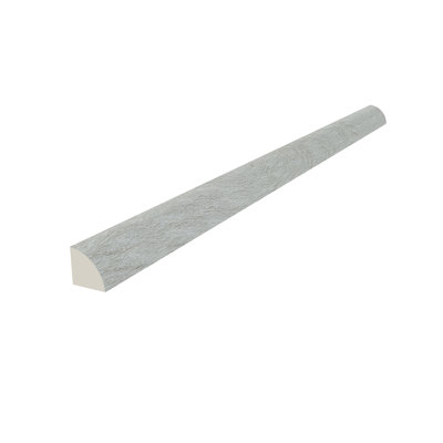 Everlux Clamshell Gray 0.75 in. T x 0.75 in. W x 94.5 in. L Quarter Round Molding (4-Pack)