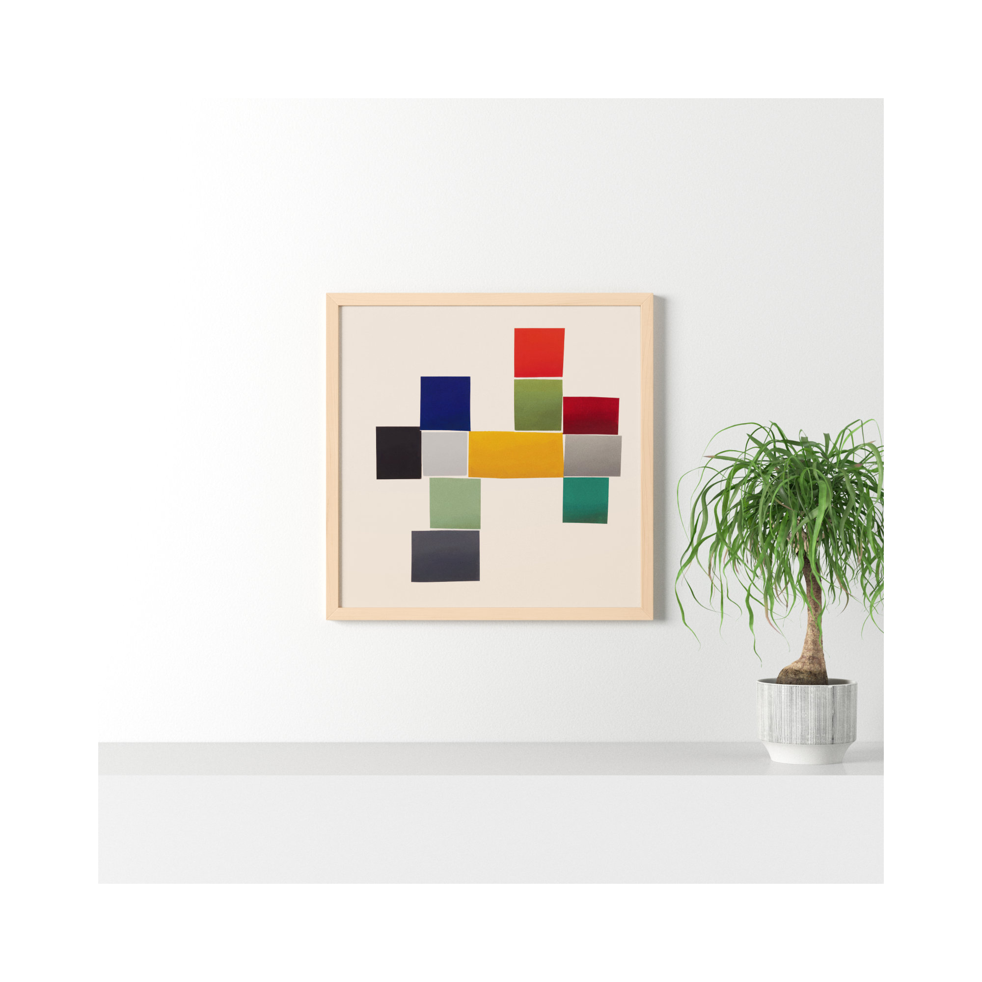 Jewels 1 by Lee Lessem, 30" W x 30" H, Maple Framed