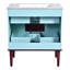 Ensemble de meuble-lavabo de salle de bain avec lavabo en céramique, armoire de rangement moderne avec 2 tiroirs