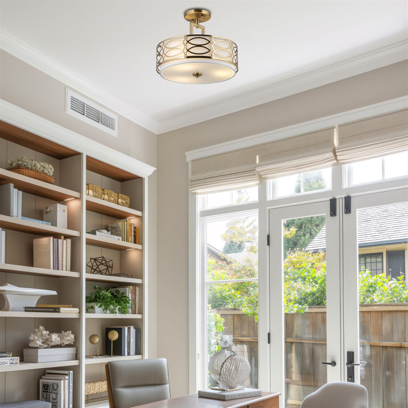 Erencan Fabric Semi Flush Mount