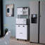 Blanc et blanc Armoire de cuisine avec 1 tiroir Wengue | Bois | Tablettes incluses