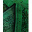 Tapis vert / noir surteint de conception unique 10 pi 1 po x 14 pi 4 po Overdyed