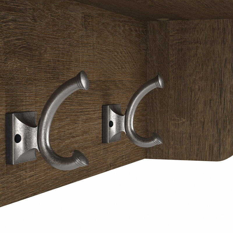 Arulappu Wall 6 - Hook Wall Mounted Coat Rack, Ash Brown