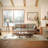 83" Modern Faux Leather 3-Seat Sofa Couch, Wide Upholstered Living Room Sofa with 3 Pillows, Comfy Home Office Couch with Iron Legs,Orange & Gray Combo-124736872