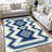 Navajo Chevron Blue carpet-easy to clean, machine-washable, soft and comfortable; suitable for door mats, kitchens, living rooms, bedrooms, corridors, and laundry areas. Easy to clean, durable carpet for home decoration.-129169393