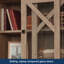 Bibliothèque Eraclio, finition chêne brossé