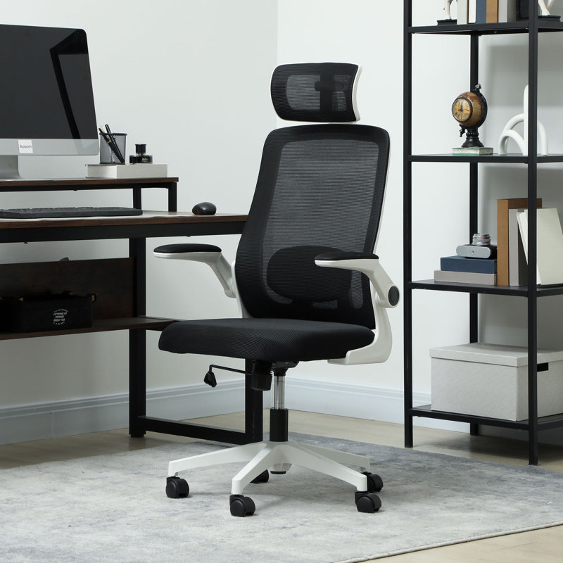 Mesh Office Chair with Headrest, Black