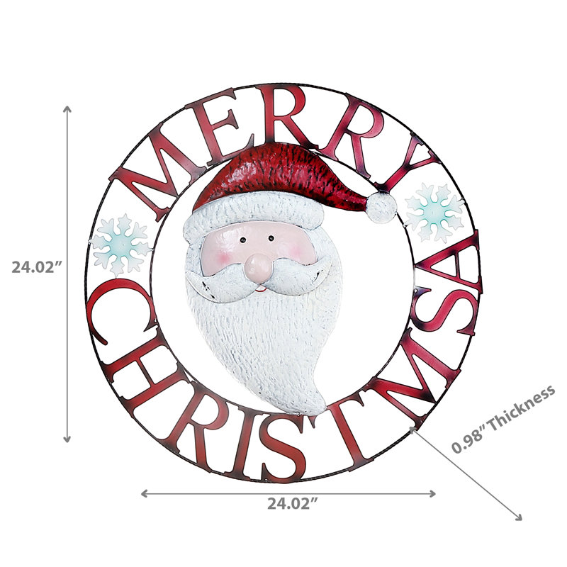 Santa Wheel Wall Decor