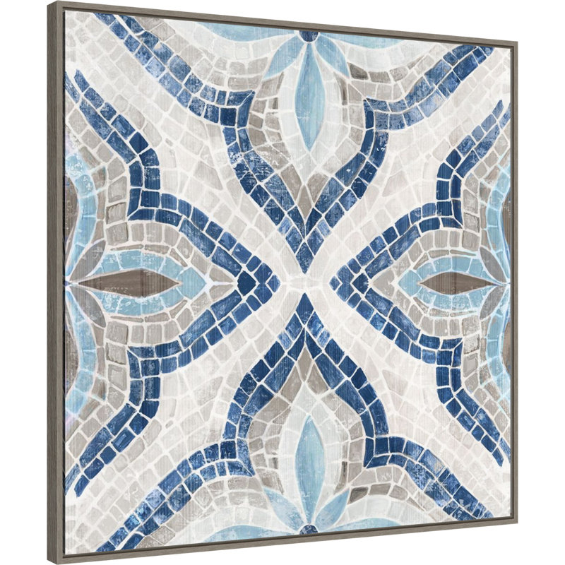 Carreau marocain bleu Carnbrock par Eva Watts, H 30 po x l 30 po x P 2 po