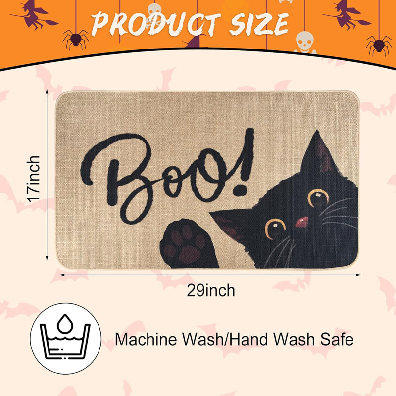 Tapis d'entrée 17 po x 29 po Halloween