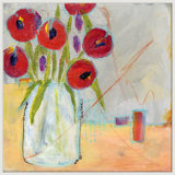 Red Poppies Giclee On Canvas by Jill Krasner