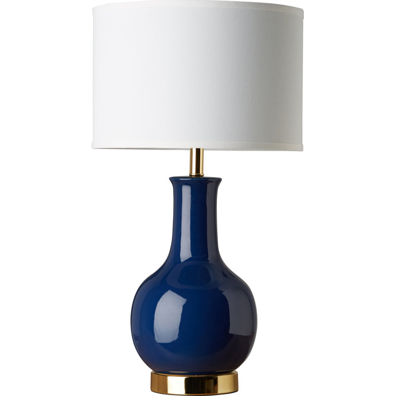 Putra Ceramic Table Lamp, Royal Blue