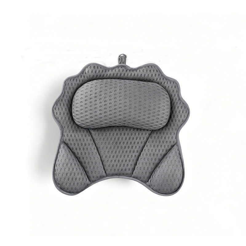 Suction Bath Pillow, Grey