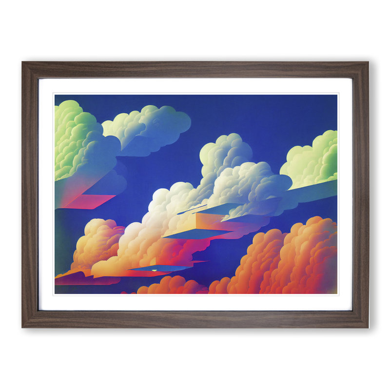 Colourful Clouds Vol.5 - Framed Print, 34cm H x 46cm W x 2cm D, Walnut