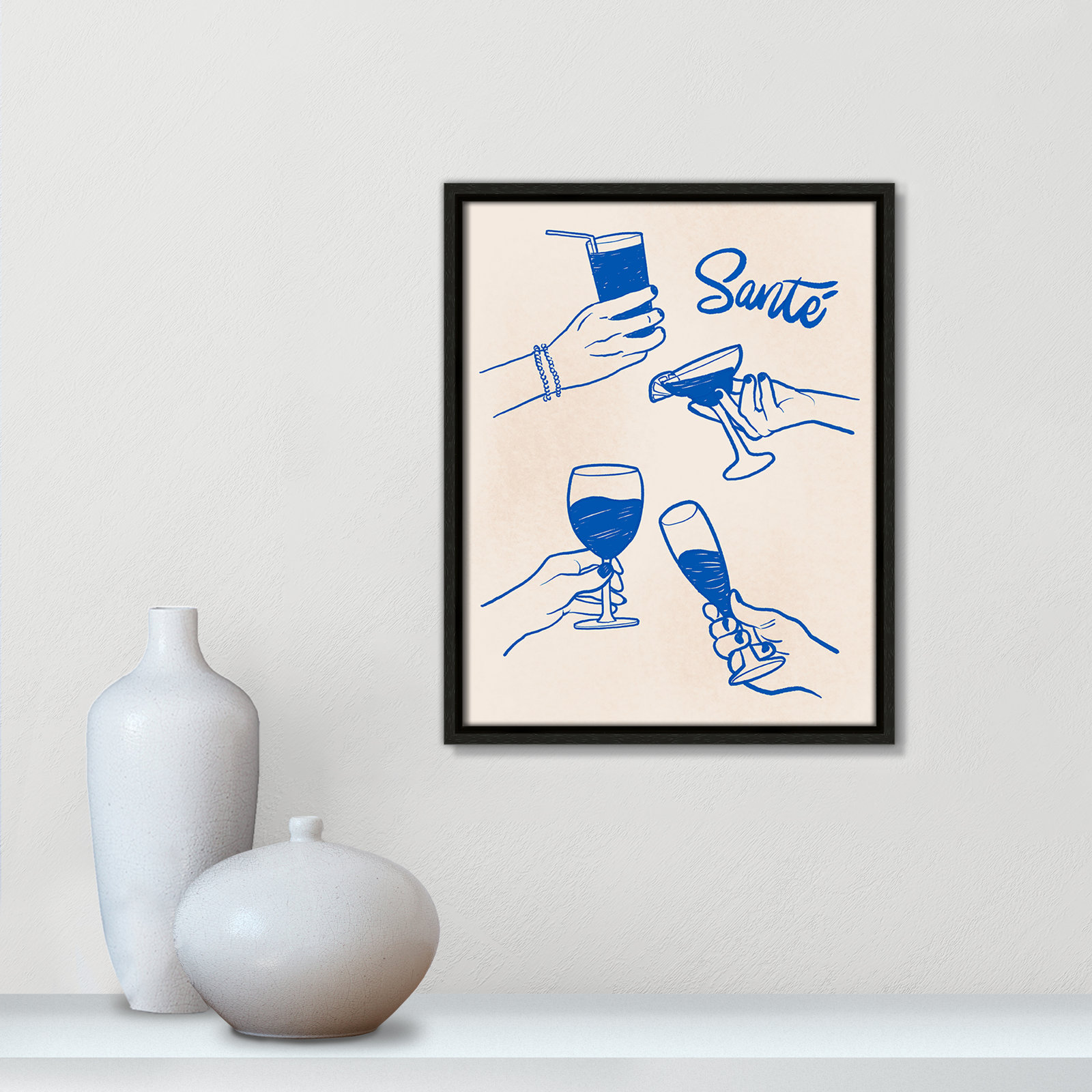 Sante Print by Kimberly Allen, 12.5'' W x 15.5'' H, Espresso Floater