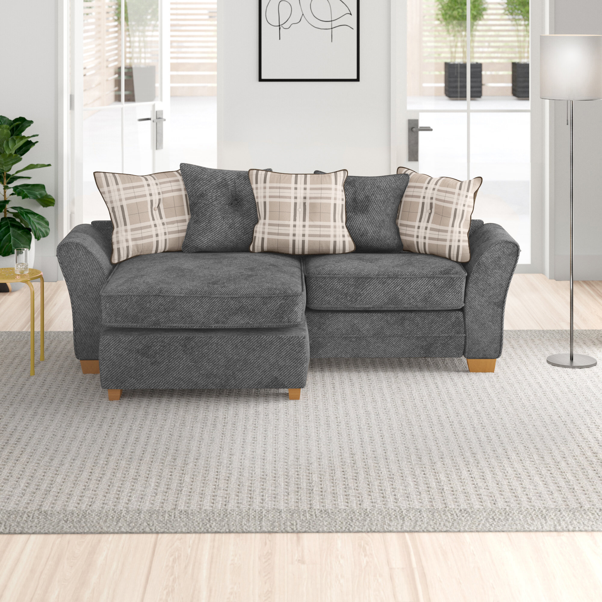 Made grey deals corner sofa