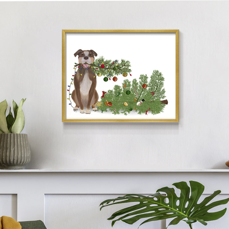 «Christmas Des Broken Tree» - reproduction encadrée - réarmable, H 11 po x l 14 po