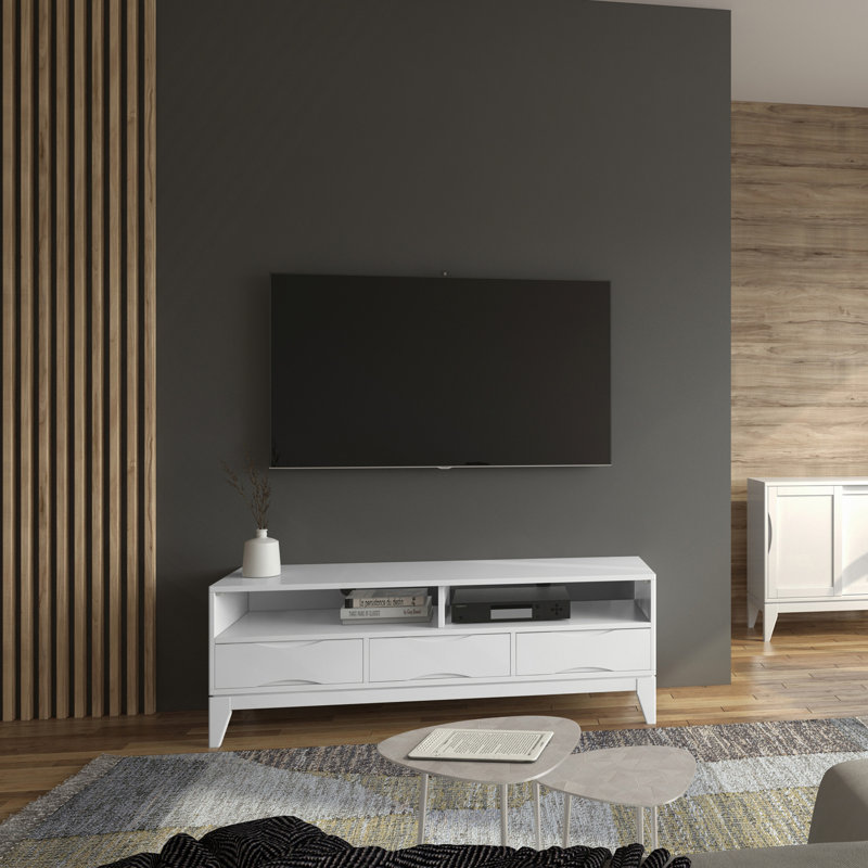 Harper - TV Media Stand - White