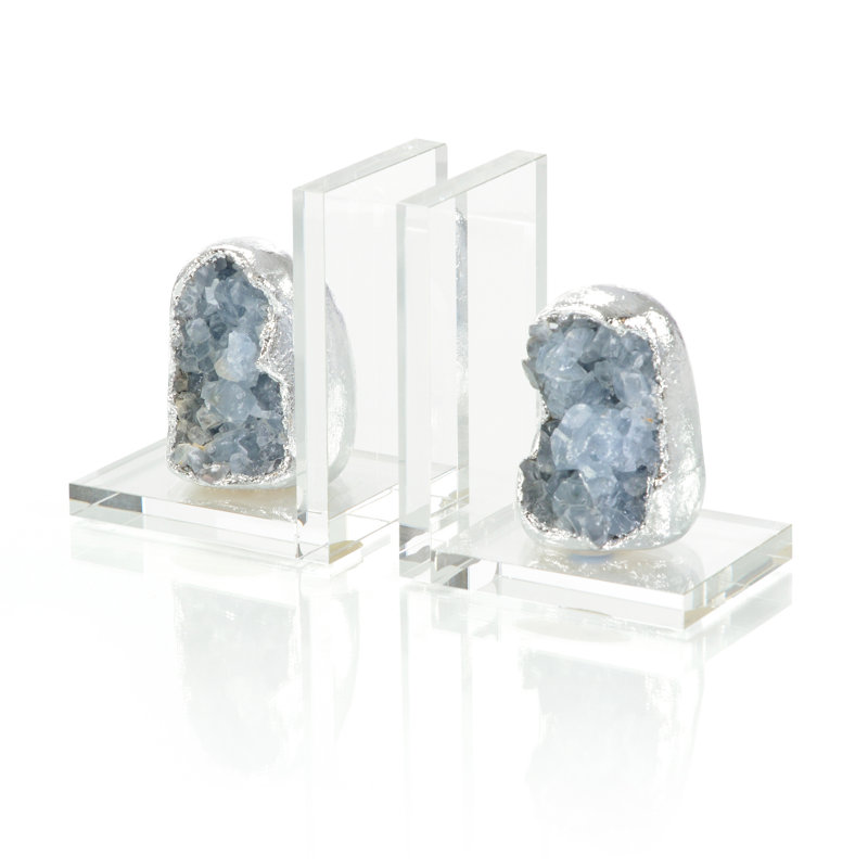 Serre-livres Silver Geode