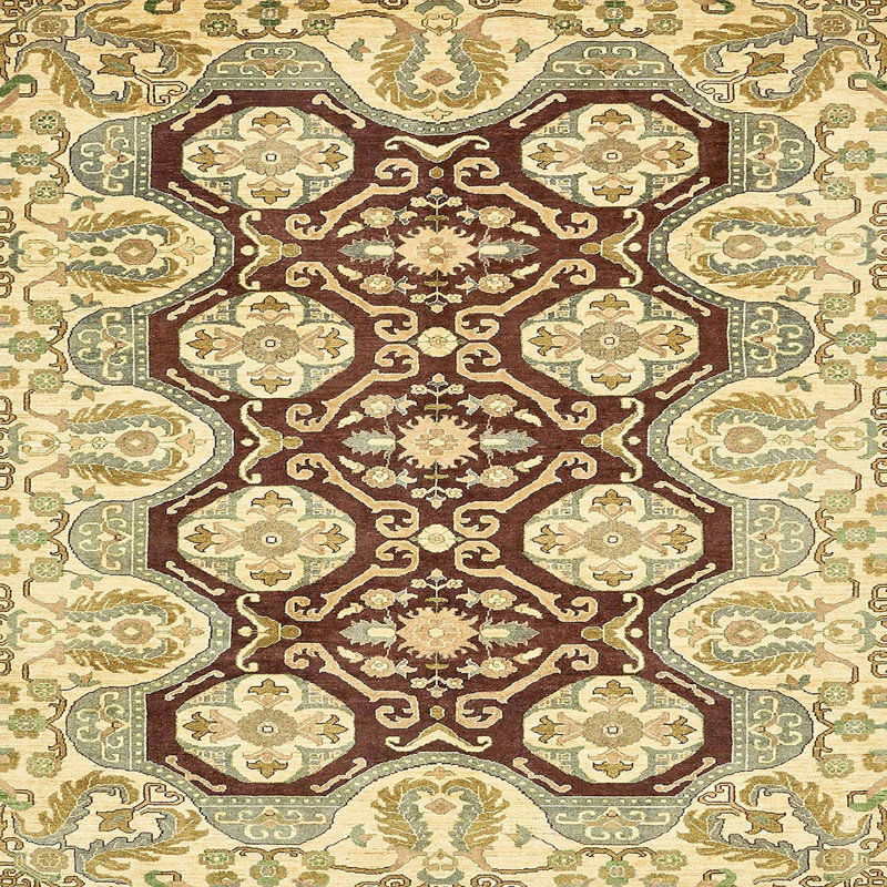 Tapis abstrait moderne 455, Carré 5 pi