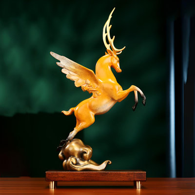 Luxury Brass Deer Decor – Stunning Entryway Centerpiece