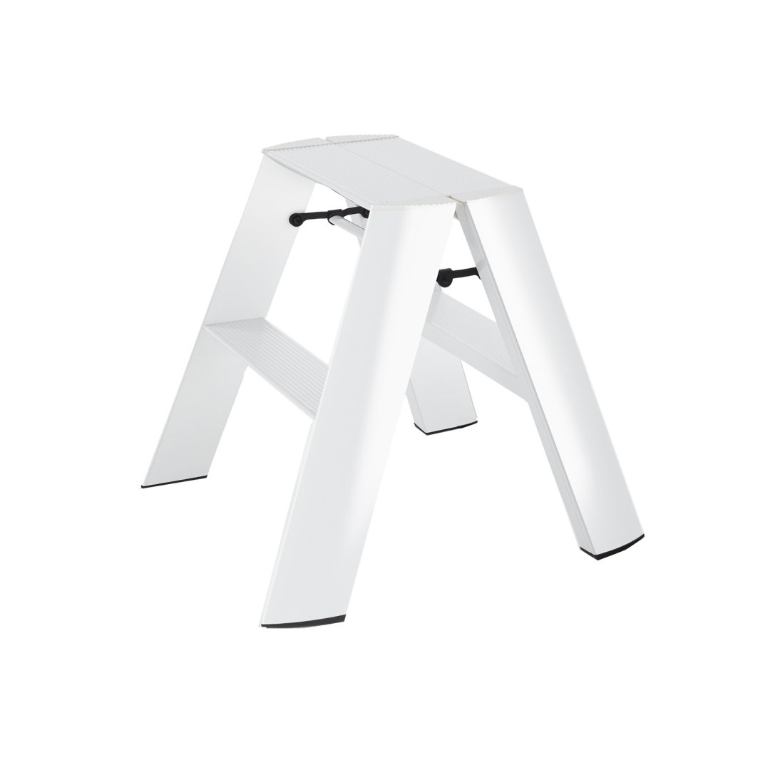 lucano 2 - Step Aluminum Lightweight Folding Step Stool Hasegawa Ladders 