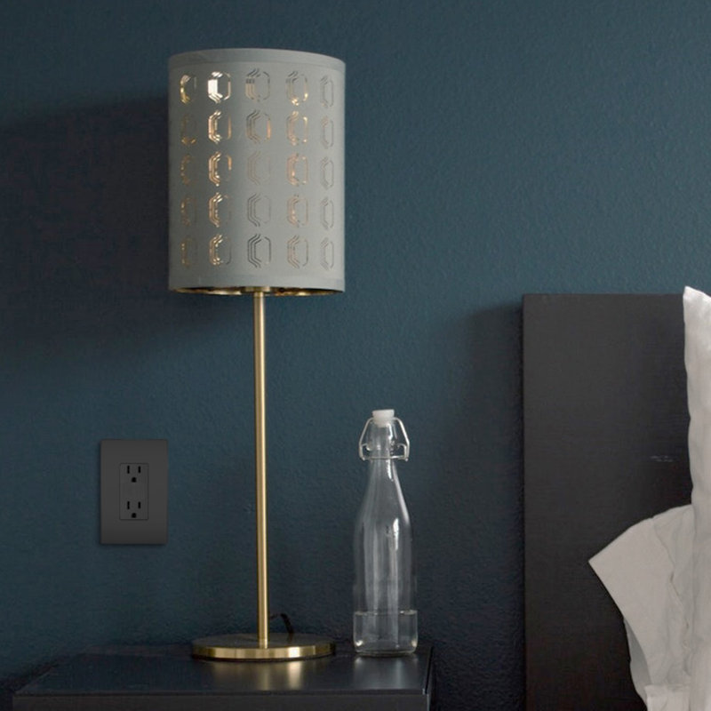Prise de courant rectangle 15 ampères Legrand Radiant Decorator, Amande légère