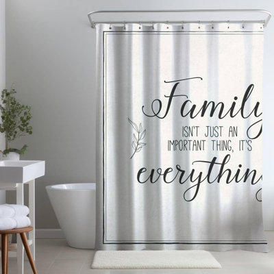 Beige Shapes Kitchen – Family Home – Polyester Shower Curtain, Dye Sublimation Print, 71" W × 74" L