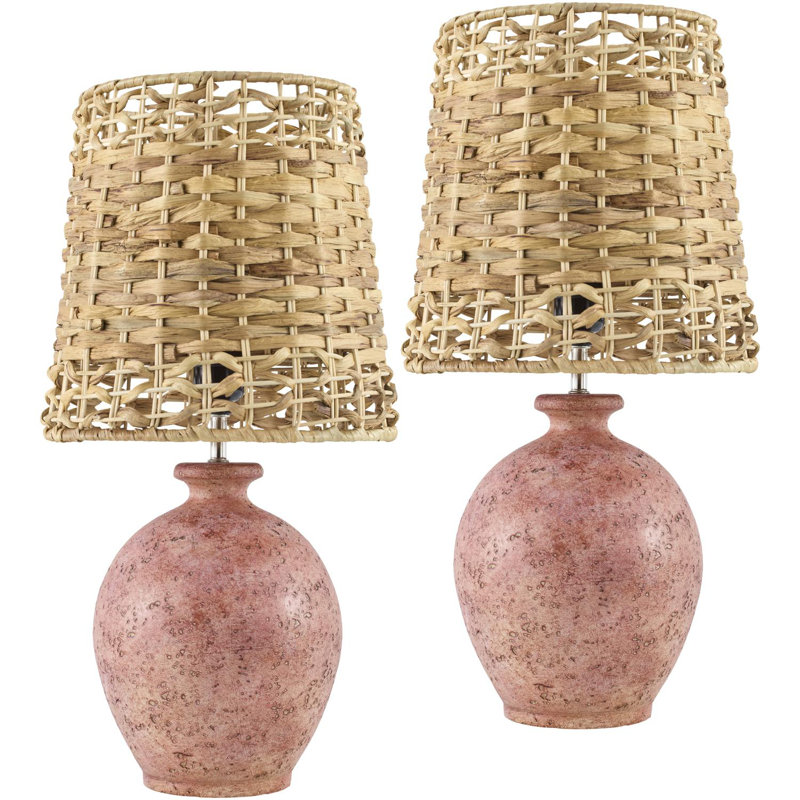 Ashae Accent Table Lamp, Pink