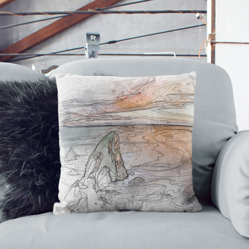 Square Throw Cushion, 55cm H x 55cm W x 20cm D